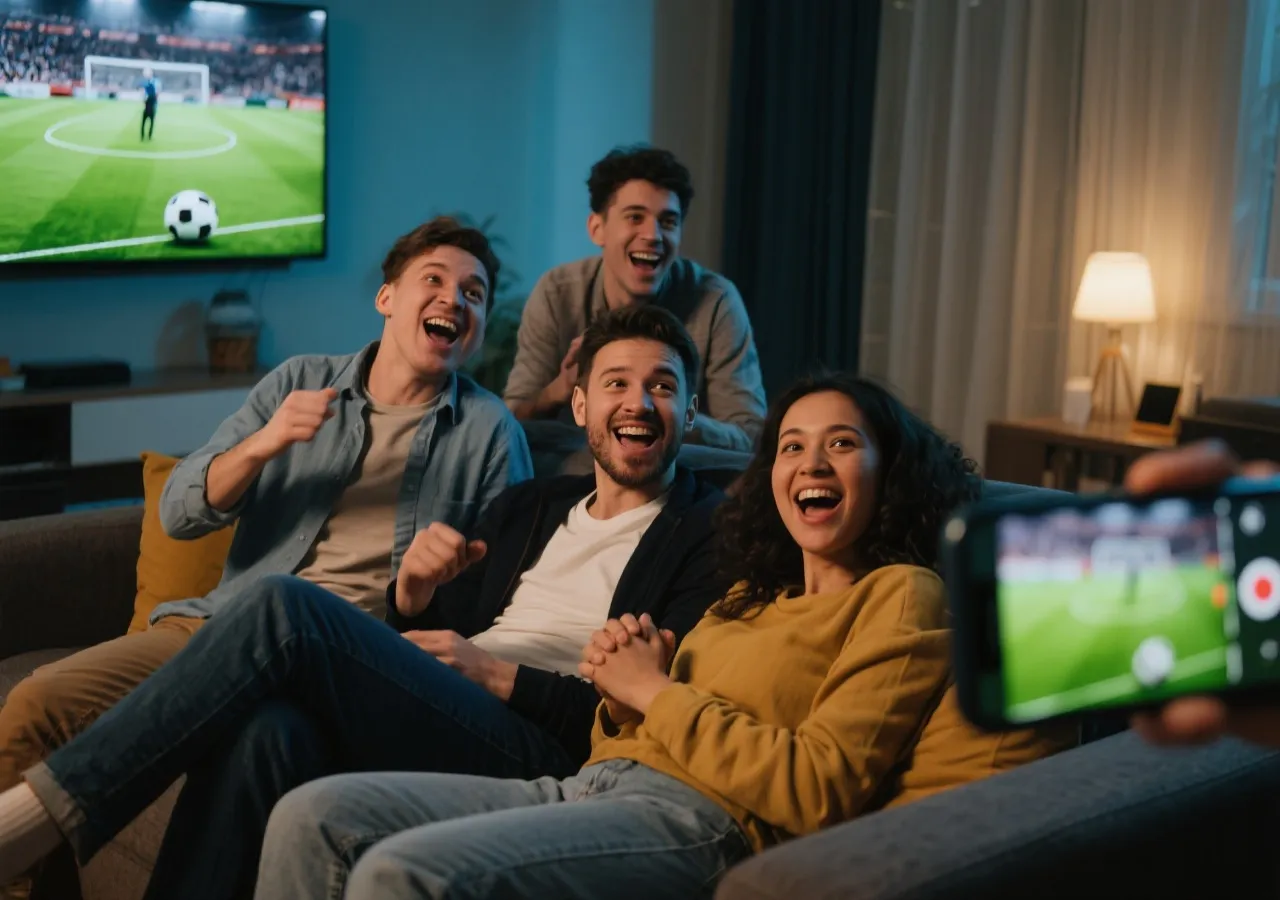 手机投屏观看足球比赛